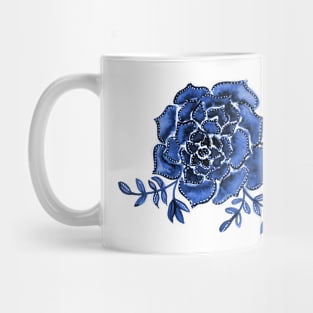 Watercolor houseleek - blue Mug